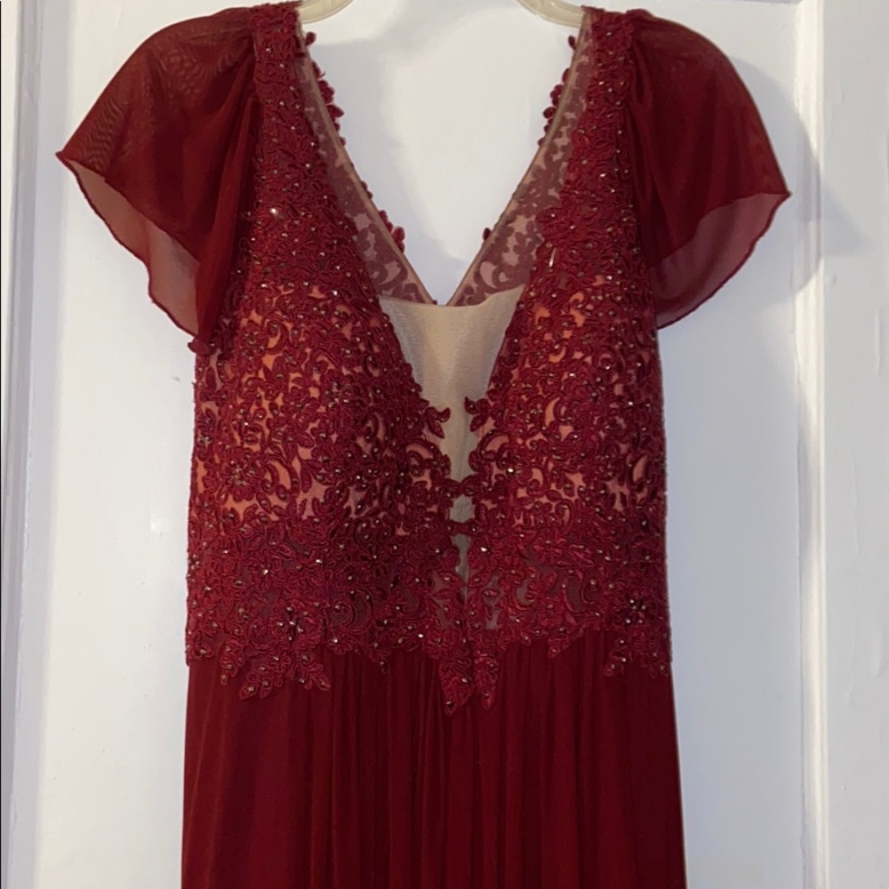 Burgundy gown